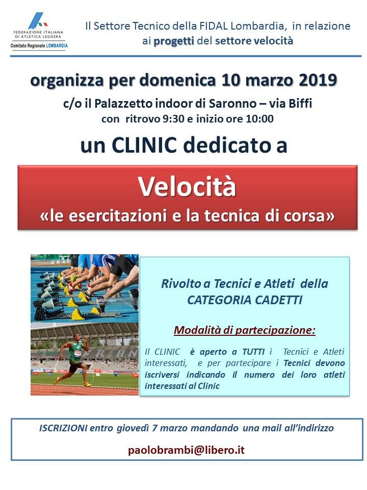 Clinic Velocità Saronno 10marzo 2019